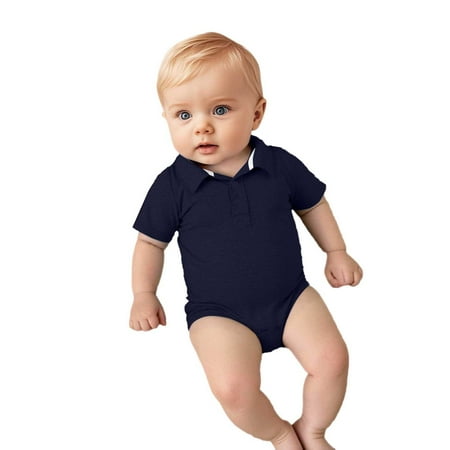 Wangkekeji Boys Short Sleeve Romper Bodysuits Gentleman Clothes 9 Months Baby Boy Winter Clothes