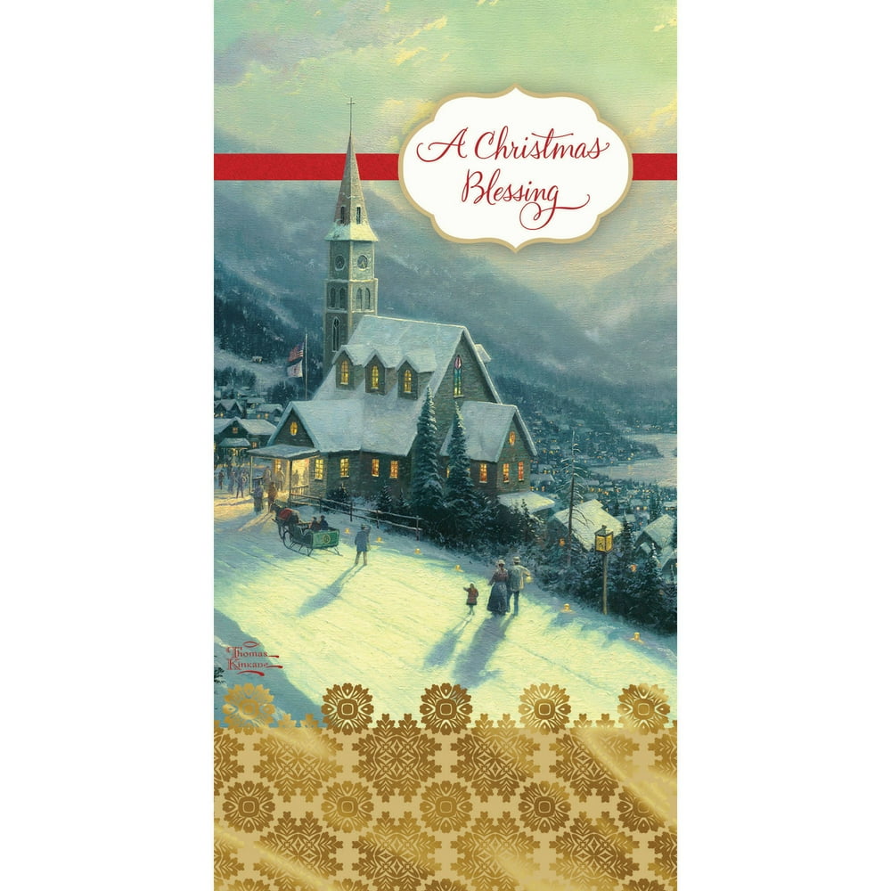 DaySpring Inspirational Boxed Christmas Cards, Thomas Kinkade Gold