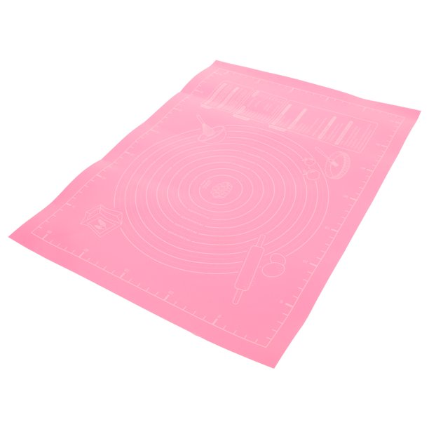 unbranded Tapete Para Masa De Silicona Rosa Multifuncional Para Uso En Cocina Y Repostería