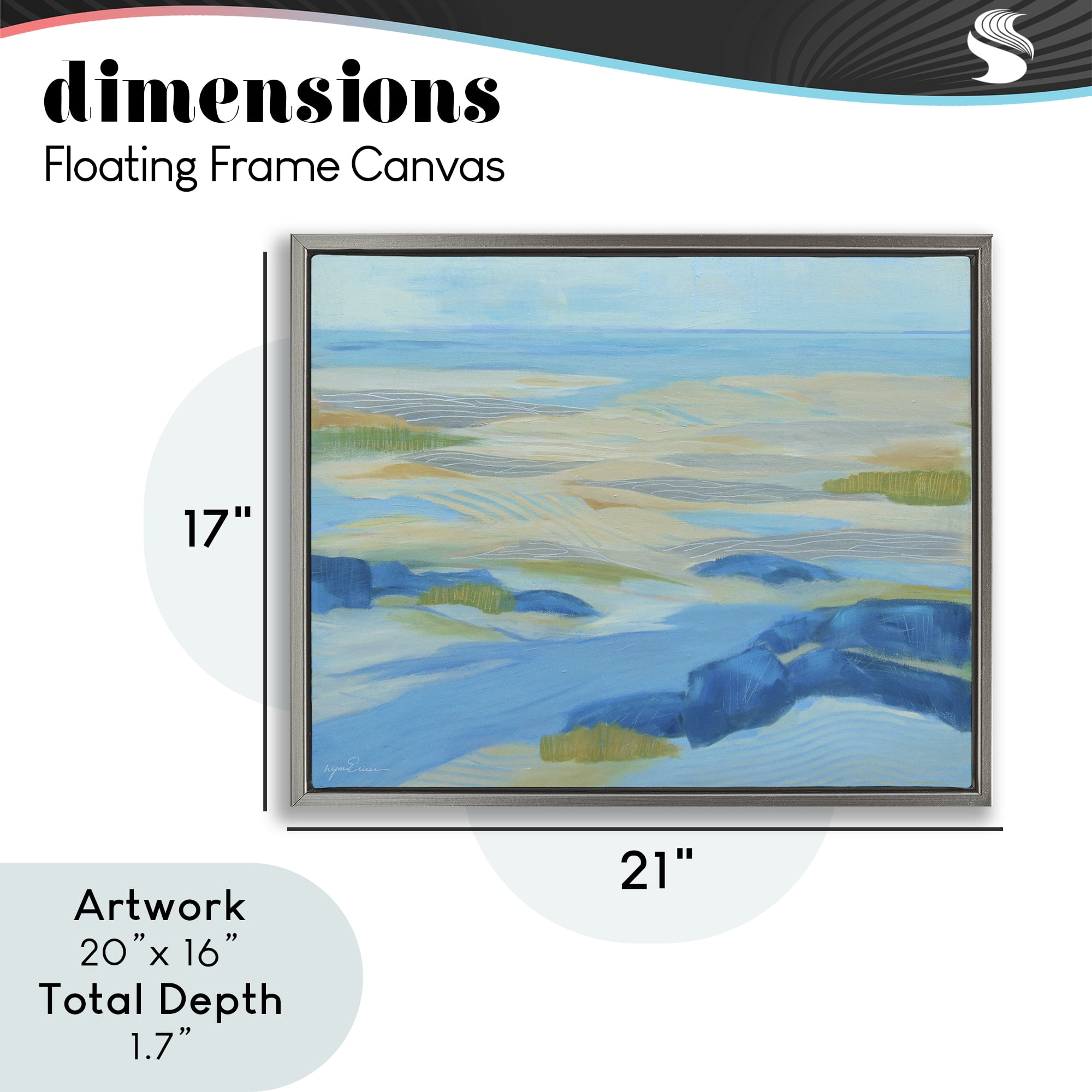 Stupell Industries Coastal Walk Among Dunes Gray Framed Floater Canvas Wall Art, design by Lynn Ericson Fine Art