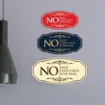 thumbnail image 4 of Signs ByLITA Victorian No Sales, or Cold Calls Or Junk Mail Durable ABS Plastic | Laser Engraved | Easy Installation | Elegant Design Sign (Black) - Small, 4 of 8