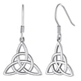 thumbnail image 1 of Pendientes de gota de plata esterlina Silvora Vintage Triquetra nudo celta, 1 of 7