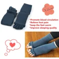 thumbnail image 2 of MANJIAMEI Toe Separator Socks with Bunion Pads, Foot Alignment Socks Bunion Toe Socks Bunion Pads Corrector Yoga Socks Toeless Socks for Women, Gray, 2 of 5