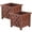 Brown, variant on Set of 2 Chippendale Planter Boxes, Black– Outdoor Flower Holder for Garden, Patio and Lawn – 14 ¾” sq. x 13 ¼ H Overall