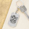 thumbnail image 6 of My Grace All You Need Through 2 Corintheans 12:9 Stainless Steel or 18k Gold Premium Swivel Dog Tag Keychain, 6 of 8