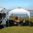 thumbnail image 3 of Alden Design 10-Person Canopy Tent with Stakes Ropes Sandbags Wheeled Bag, White, 3 of 8