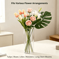 thumbnail image 3 of Summer 50% Off Clear! Acrylic Clear Cylinder Flower Vase for Plants Bouquet, Unbreakable Hurricane Tall Large Plastic Vases for Wedding Decor, High Hydroponic Floor Vase(12IN), 3 of 5