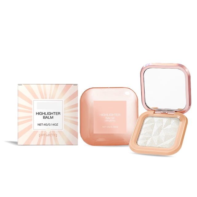 Fiudx Disco Iluminador, Brillo Compacto de Larga Duración, Fórmula Segura, Disco de Maquillaje de Fácil Aplicación, Iluminador Sin Polvo, Uso Diario, Apto para Todo Tipo de Piel, Diseño Ideal para Vi