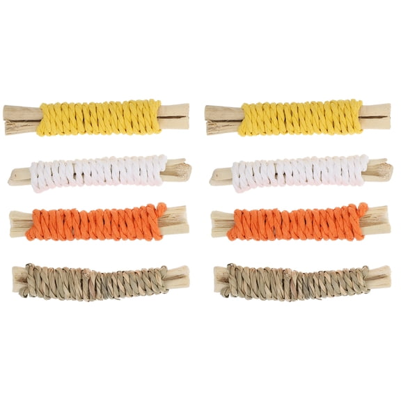 unbranded 2 Sets Animal Teeth Cleaning Toys Cage Pet Toys 11.5X2X2cm