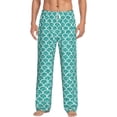 thumbnail image 2 of Picia Aquamarine Glitter1 Mens Soft Woven Cotton Elastic Waistband Sleep Pajama Pant Lounge Sleep Pant With Pockets And Drawstring-XX-Large, 2 of 9