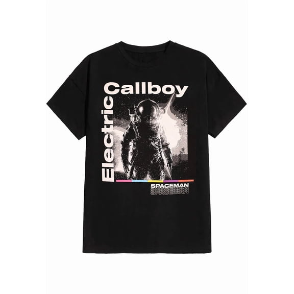 RETRO Electric Callboy - Spaceman Cover Cotton Black All Size Shirt For Men UR139
