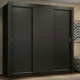 thumbnail image 1 of Ropero Closet Madesa Lyon Plus 3 Puertas Corredizas 4 Cajones Negro, 1 of 5