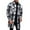 Black, variant on Mens Plaid Trench Coat Single Casual Long Jackets Button Down Lapel Shirt Jacket Fashion Thick Warm Overcoat