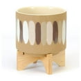 thumbnail image 3 of LG POT ON WOOD STAND BRUSH STROKES, 3 of 3