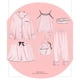 thumbnail image 2 of Conjunto de pijamas de 7 pieza pantalones corto para los ojo ropa Rayas XL Zulema Pijamas sedosos para mujer, 2 of 8