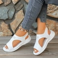thumbnail image 6 of Womens Orthopedic Walking Sandals with Arch Support Summer Open Toe Knitted Sports Shoes Lightweight Platform Sandals, 6 of 9