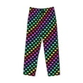 thumbnail image 2 of Vsdgher Rainbow Hearts Print Mens Pajama Pants Sleep & Lounge Pants, PJ Bottoms With elastic waistb and Pockets, 2 of 5