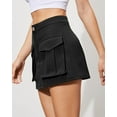 thumbnail image 3 of KISSMODA Skirts for Women Denim Mini Cargo Skirt Mid Rise Button Up Bodycon Y2k Trendy Summer Casual Jean Skirt, 3 of 6