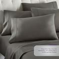 thumbnail image 2 of Danjor Linens 1800 Series 6 Piece Bedding Sheet & Pillowcases Sets with Deep Pockets, Queen, Gray, 2 of 8