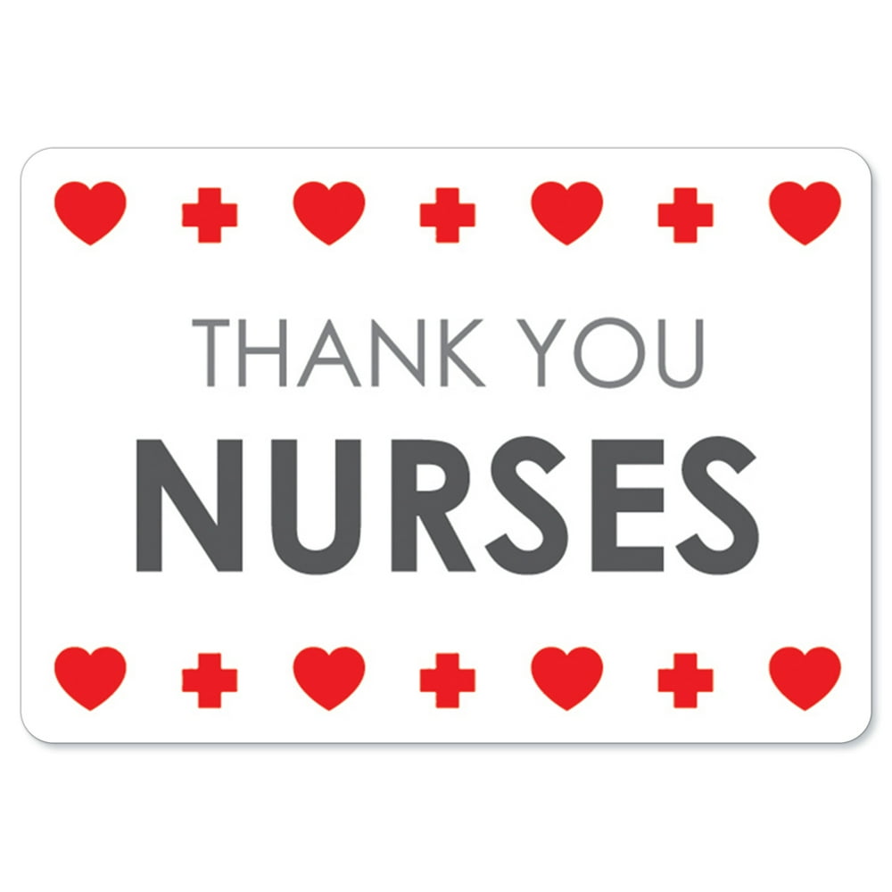 COVID-19 Notice Sign - Thank You Nurses 2 | Vinyl Decal | Protect Your ...