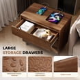 thumbnail image 5 of S-HOME 26.5" Modern Nightstand with Charging Station, 3 Drawers Wooden Bedroom End Table, 5 of 9