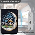 thumbnail image 5 of POLERO Happy Campers RV Entry Door Window Shade Sunshade Hook and Loop Fastener Camper Privacy Entrance Sun Blackout Fabric 17.3" x 26", 5 of 7