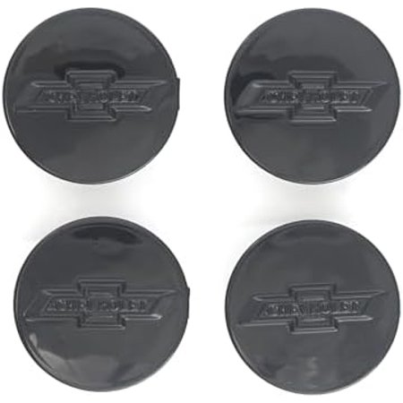 Gloss Black Center Cap CCAP6800BLK Compatible with 14-21 Chevrolet Silverado 1500, 15-21 Chevrolet Tahoe/Suburban 4 Piece Gloss Black Replacement Officially Licensed Wheel Cap