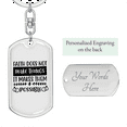 thumbnail image 2 of It Makes Them Possible Stainless Steel or 18k Gold Premium Swivel Dog Tag Keychain, 2 of 15