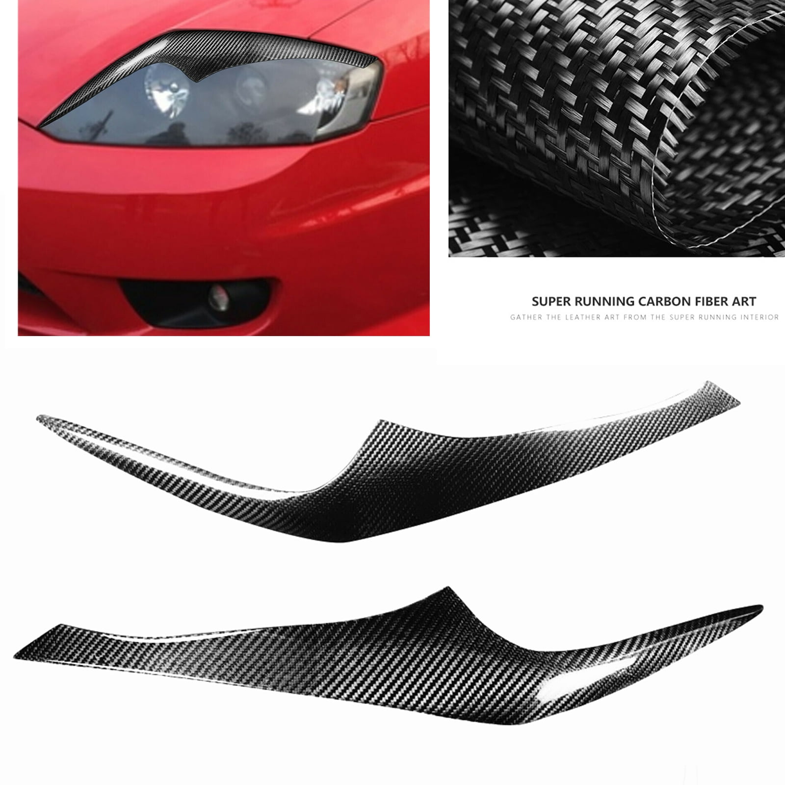 Headlights Eyelids Eyebrows Cover For Hyundai Tiburon Coupe 2003-2008 ...