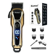 KEMEI Cordless Hair Clippers for Men with LED Display Hair Cut Grooming Kit Trimmer Machine, KM-1990
