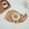 thumbnail image 5 of Kripyery Table Placemat Irregular Hollow Leaf Shape Japanese Style Non-slip Waterproof Heat Insulation PVC Dishwasher Safe Dining Mat Kitchen Supplies, 5 of 8
