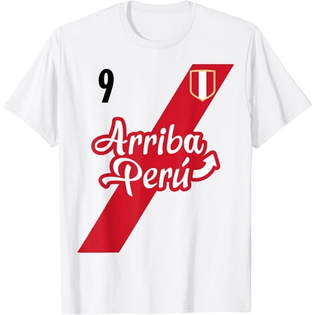 Retro Arriba Peru Soccer 9 Peruvian Futbol Gift Tee T-Shirt, Unisex T-Shirt