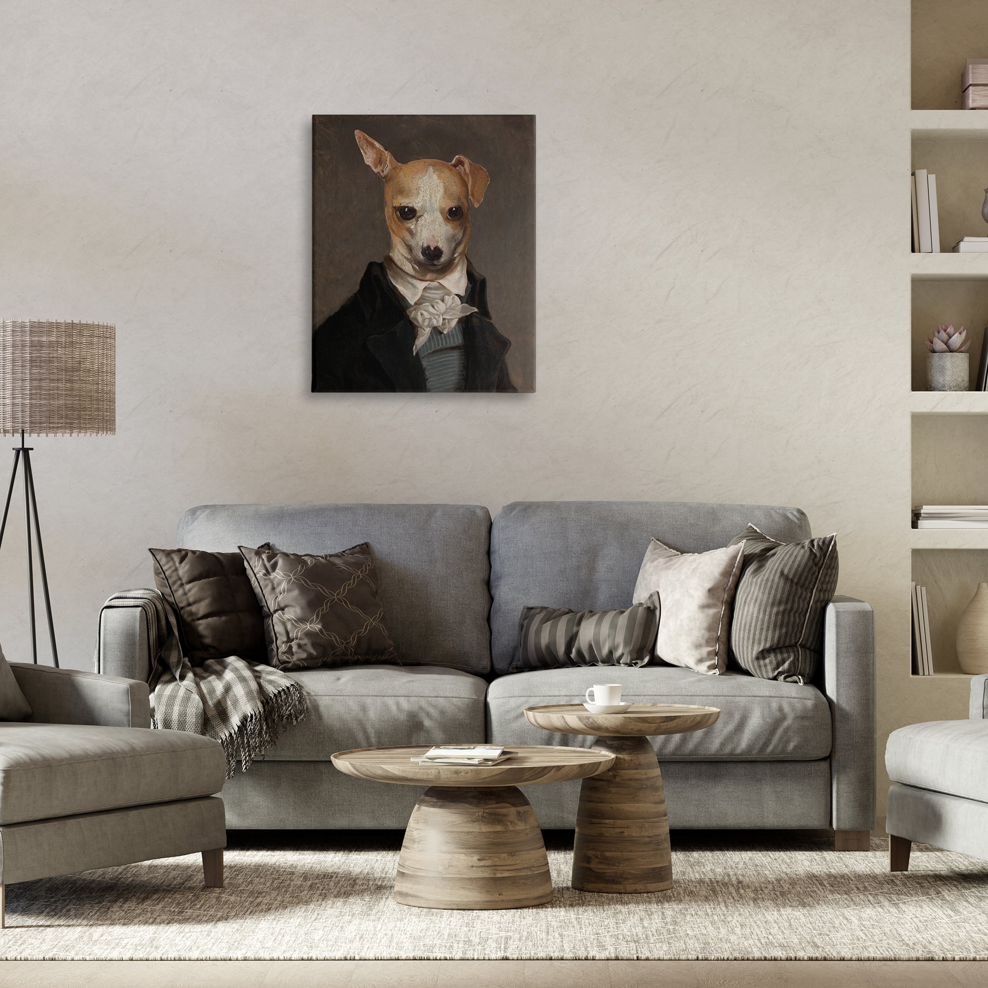Stupell Industries Classic Portrait Chihuahua Animals & Insects Painting Gallery Wrapped Canvas Art Print Wall Art, 24 x 30