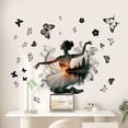 thumbnail image 2 of Adhesivos de pared de PVC con forma de bailarina de ballet, mariposa negra, 40 x 60 cm, 2 of 3