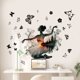 thumbnail image 2 of Adhesivos de pared de PVC con forma de bailarina de ballet, mariposa negra, 40 x 60 cm, 2 of 3