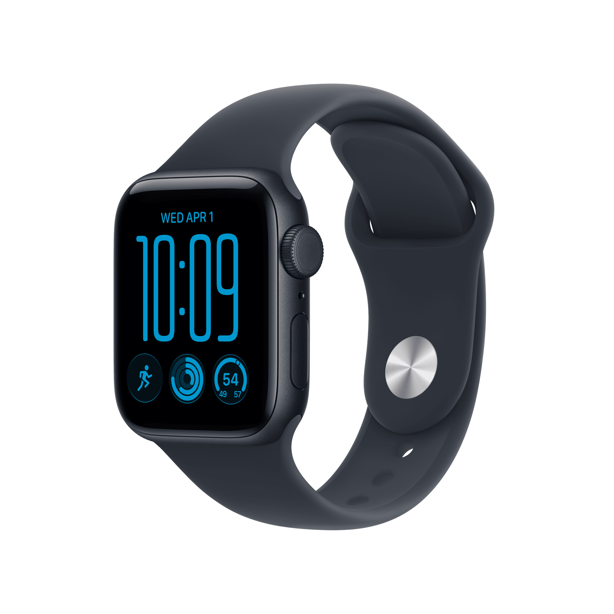 Apple Watch SE 3 GPS + Cellular 40mm Midnight Aluminum Case with Navy Blue Sport Band - S/M