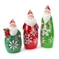 thumbnail image 2 of Melrose Set of 3 Santa Claus in Glittered Snowflake Suit Christmas Figurines 24.25", 2 of 2