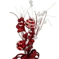 thumbnail image 4 of Northlight 24" Red and White Pearls and Swirls Christmas Spray, 4 of 4