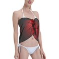 thumbnail image 4 of Disketp Spider On The Web Women Swimsuit Cover Up Short Chiffon Summer Beach Sarong Bikini Wrap Skirt Bathing Suit, 4 of 7