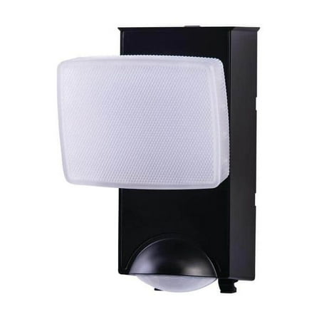 180° Black Motion Sensor Battery Powered Outdoor 1-Head Dusk to Dawn LED Security Flood Light 500 Lumens