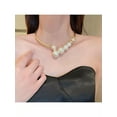 thumbnail image 4 of QQTDFG 1pc Faux Pearl Decor Cuff Choker Statement Necklace Modern Necklace Creative-default, 4 of 6
