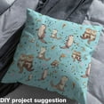 thumbnail image 2 of jejeloiu Cute Cartoon Otter Fabric by the Yard 2 Yards,Sealife Shell Goldfish Room Decor Fabric by the Yard,Brown Blue Fabric for Sewing For Children,Microfiber Bedroom Decor, 2 of 6