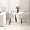 thumbnail image 1 of Harmijoy Table Basse en Faux Marbre, Table Basse Ronde avec Pattes en Métal, Table d'Appoint Moderne Table Basse Ronde pour Salon, Bureau, Balcon, 1 of 8