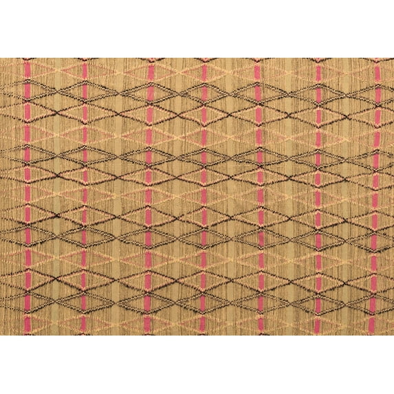 Ahgly Company Indoor Rectangle Abstract Brown Modern Area Rugs, 6' x 9'
