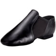 thumbnail image 1 of Zapatos de Baile Linodes Tent con Parte Superior de Cuero Jazz Slip-on Negro, 1 of 6