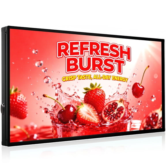 P5 Programmable LED Sign 65"x34" - IP65 Waterproof Outdoor Digital Display with WiFi & USB Control, Full-Color 320×160 SMD Scrolling Text/Image/Video Advertising Board for Business