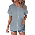 thumbnail image 2 of ZJXFGS Ladies Blouses Ladies Tops Fringe Tops for Women Cute Blouses for Women Women'S Shirts Womens' Tops Tees & Blouses Plus Size Women Blouses Gray XL, 2 of 9