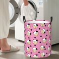 thumbnail image 4 of Large Laundry Basket with Handles - Cartoon Cute Cow Head Pink Kids Baby Dirty Clothes Laundry Hamper for Bedroom Aesthetic, 4 of 5