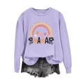 thumbnail image 5 of Jacenvly Hauts à Manches Longues Liquidation Hauts Imprimés à la Mode Décontractés Amples à Manches Longues Sweat à Capuche Manches Régulières Hauts pour Femmes Grande Taille, 5 of 5