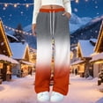thumbnail image 2 of QLEICOM Pajama Pants Women,Winter Pants for Women,Womens Print Wide Leg Lounge Pants with Pockets Casual Relaxed Comfortable Loose Soft Knit Pajama Pants with Drawstring, 2 of 6